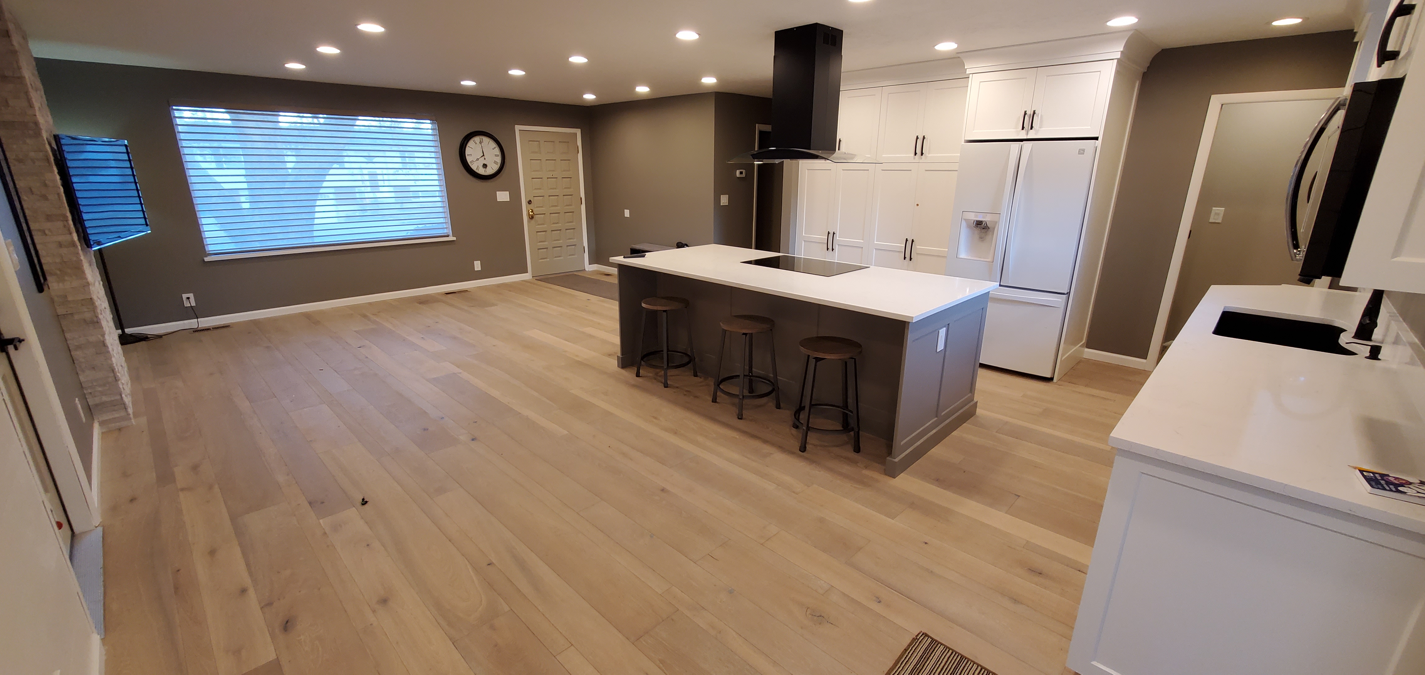 The upstairs living space I renovated