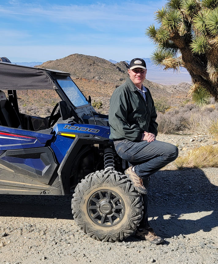 Out in the desert with the side-by-side